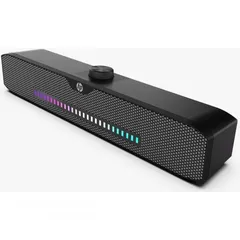  1 HP DHS-4200S Wired LED Computer Speaker 3.5mm سماعات كمبيوتر بإضاءة ليد سلكية