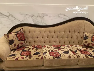  10 طقم كنب ع وجهين خشب زان شبه جديد