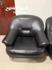  2 Black Sofa set