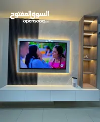  8 واجهات tv متميزه و كنب