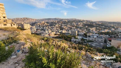  1 قطة ارض للبيع اطلالة ساحرة مطلة على مدينة نابلس