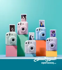  3 كاميرا Instax لون الأبيض والأزرق