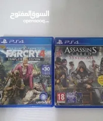  4 Ps4 slim مع جهازين و شريطين