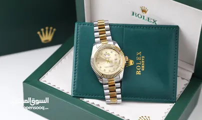  27 ساعات Rolex ستيل + جلد مع بكج رولكس لساعة وبطاقة كفالة لمدة سنة كاملة من تاريخ الاستلام  تواصل واتس