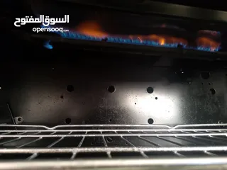  21 غاز 5عيون نحاس نظام 7مفاتيح بشتغل شواية وفرن مع بعض حجم80×60 فل ستانليس ستيل   موجود بالبقعة وعالفحص