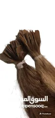  1 وصلات شعر طبيعي 100 بالمية طولهم لاكتر  من نصف الظهر مو صناعي عدد 40 خصلة بسعر مغري وبتقدري تصبغيهم