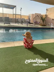  16 شاليه للايجار منطقه مطله جبل الروضه مطل ع البحر الميت وجبال فلسطين مسبح مغطى من اشعه الشمس
