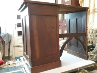  17 انتيك - مكتب خشب بلوط صناعه يدويه بالكامل قبل المكن والبراغي 1890 الي 1910 4 ادراج