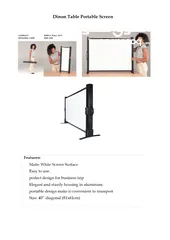  2 شاشة عرض متنقلة Table Top screen قياس