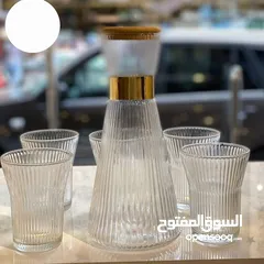  3 طقم عصير بالقارورة 7 قطع  قارورة + 6 أكواب  بيركس حراري