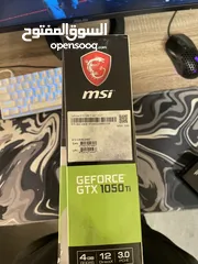  2 كرت شاشه 1050ti الشركة  msi بزبط على بدل