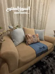  1 عرض العيد  طقم كنب تفصيل مميز و راقي لون فيروزي و بيج