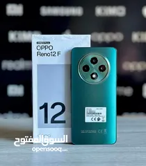  1 جهاز جديد بالكرتونة اوبو رينو 12F رام 16 جيجا 256 مكفول سنة متوفر توصيل