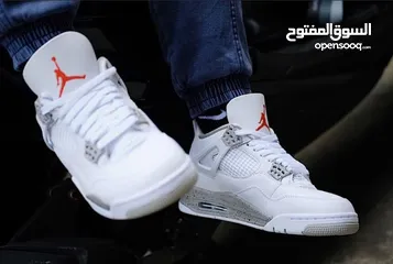  6 Jordan 4 Retro White Oreo (2021) نايك جوردن 4 بسعر مغري جداا بدل ال50 فقط 25