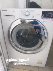  1 غساله هوفر إيطالي 8 كيلو 1500 دوره توفير عالي كهرباء A+++ لون ابيض بحاله ممتازه