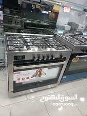  2 عرض نااار على فرن فريش ماتركس 90 سم سلفر ستيل فل سيفتي كامل مع مروحه