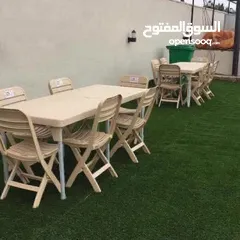  6 طاولات وكراسي طوي بتزبط للرحل والعزايم الكبيرة