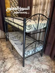  8 تخت مفرد  تخت طابقين وفرشات