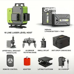  5 جهاز 16 خط ليزر L Fine 16 Line Laser Level ذاتي التوازن