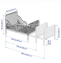  2 Extendable kids bed with quality matress