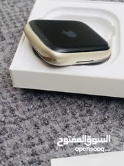  1 Apple Watch Series 9 45M starlight  كفالة شغالة 21/8/2025