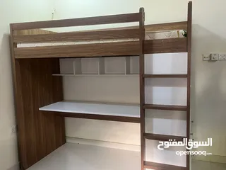  4 Loft Bed with desk.         سرير بمكتب