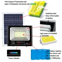  3 كشافات الطاقة الشمسية