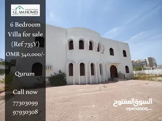  10 Spacious 6 BR villa for sale in Qurum Ref: 735Y