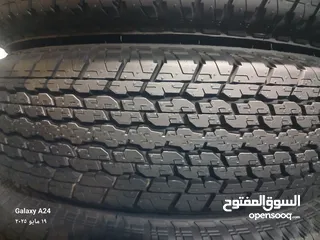  3 القياس 16 ار 205  من اعلا المواصفات بالاطارات العالميه دبل قومه دبل ستيل نسبت المطاط 100بل100