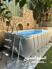  3 مسبح INTEX الامريكي الفاخر بطول 4متر وعرض 2متر وعمق رهيب 1.22متر الان متوفر بسعر خاص ومميز