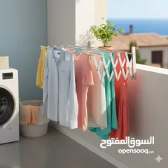  6 منشر الغسيل الجداري الألمنيوم القابل للطي – الذكاء في التنظيم وتوفير المساحة عملي وأنيق لترتيب .