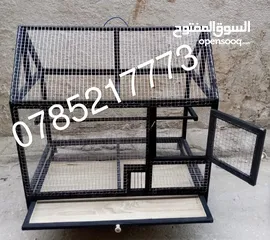  2 مطاير وأقفاص خشب جديده