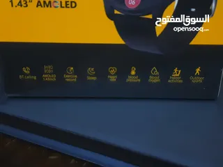  2 ساعة نوع V70 جديدة بالكرتونة غير مفتوحة  smart  watch 1.43 Amcled
