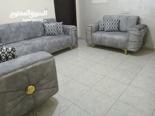  1 طقم كورنر Spider تفصيل خشب لاتيه وسويد