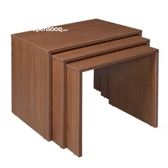  4 ثلاثة طاولات أنواع خشب mdfمتوف
