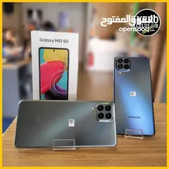  1 جهاز مستعمل ايام Samsung M53 5G رام 16 جيجا 256 أغراضة والكرتونه الأصلية متوفر توصيل