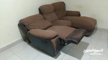  2 Sofa L-shape Double Recliner 3 Seater