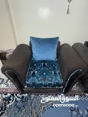  11 طقم كنت نفخ أمريكي 7 مقاعد لون بني وأزرق تركواز