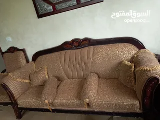  4 كنب تفصيل خشب زان مستعمل للبيع