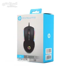  4 ماوس جيمنج اتش بي سلكي أر جي بي ملون HP M160 RGB USB WIRED GAMING MOUSE