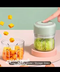  3 Portable USB-Powered Food Processor & Blender with Stainless Steel Blades - Compact Lightweight