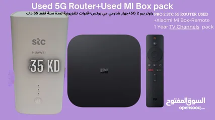  2 5G Router+Mi Box +Tv Channels  1 Year Pack