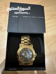  4 Marc Jacobs, grey mother of pearl, gold watch