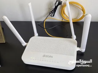  2 للتنازل اشتراك انترنت فايبر من زين 500 ميجا - راوتر زين 5G، راوتر مقوي الشبكة - Zain Fiber Internet