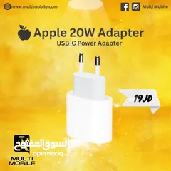  1 Apple Type-C 20W Power Adapter (أصلي)