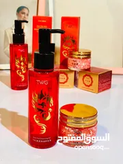  4 عرض التنين TWG للتبيض الفوري وتصفية ونضارة وتوريد الوجه  يتكون من كريم دم التنين+غسول التنين الزيتي