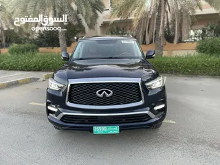  18 إنفنتيQX80 شاصي وايرباجات الوكالة فورويل فل اوبشن فل سيرفس الشكل الجديد موديل 2018