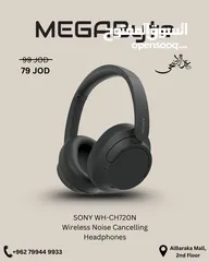  1 SONY WH-CH720N Noise Canceling Wireless Headphones -NEW -MEGAByte