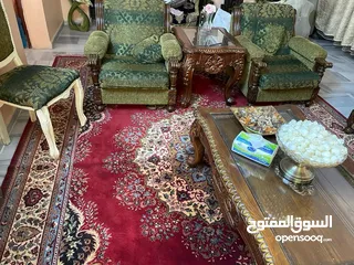  11 طقم كنب حفر فخم موديل كلاسيك وطقم خشب زان