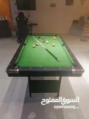  2 بلياردو خشب كامل قابل للطي جميله جدا 7 قدم